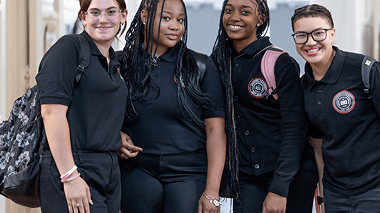 Four liguori academy students pose for a photo